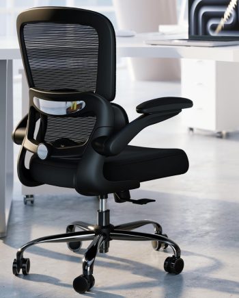 Office Chair - Ergonomic Desk Chair with Adjustable Lumbar Support, Mesh Computer Chair, Executive Chairs for Home Office Comfortable Lumbar Support (Black)